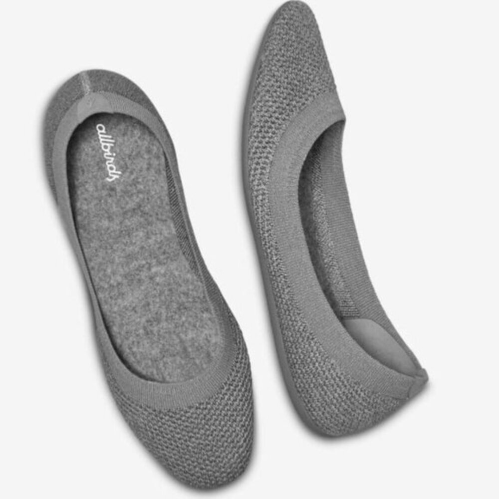 Allbirds 6 Grey Shoes Flats Slip On Mist Tree Breezers Gray Ballet Anthropologie